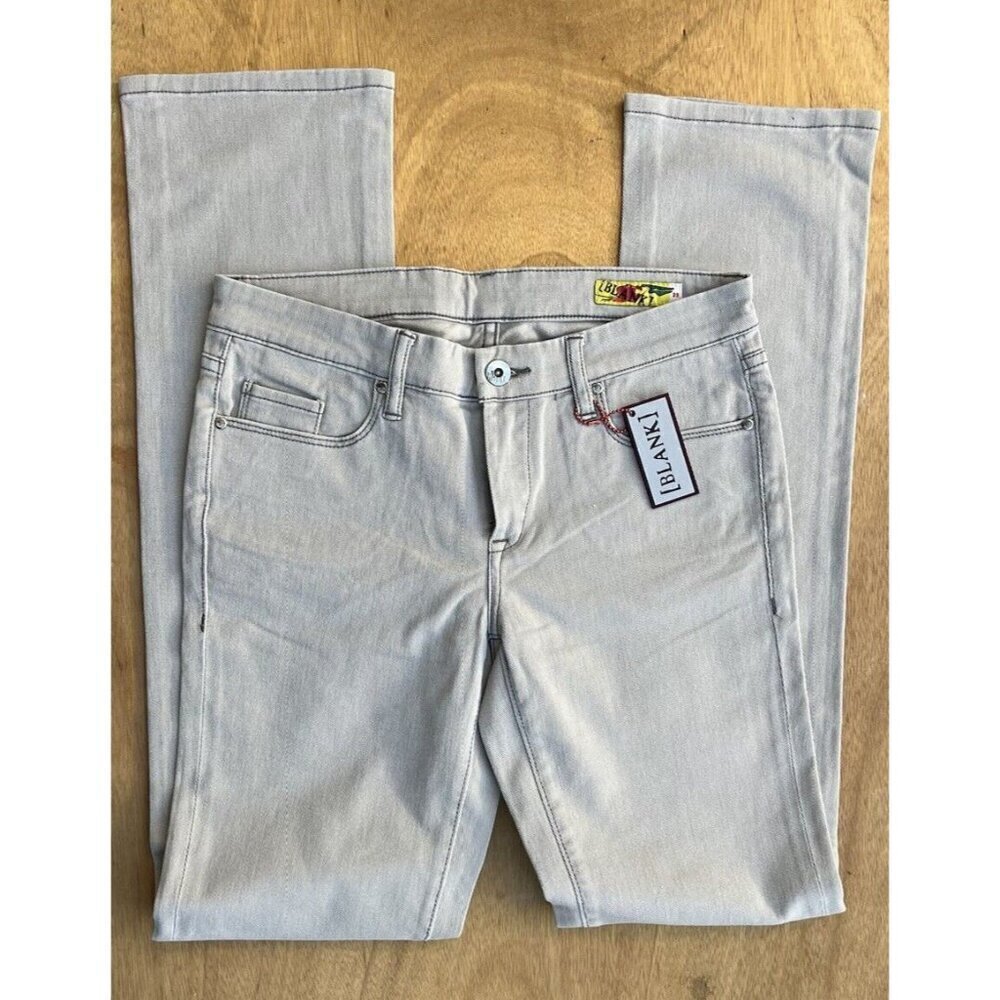 Blank Women's Silver Cotton Regular Straight Leg Jeans Size 29
